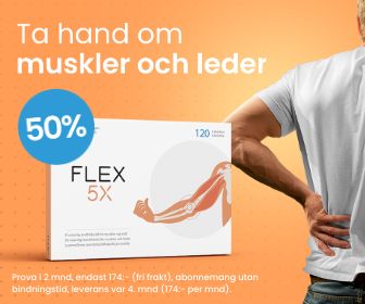 Flex5X kosttillskott för leder - Prova 60 dagar 50%
